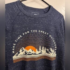 Sonoma Navy Outdoor Graphic Pullover